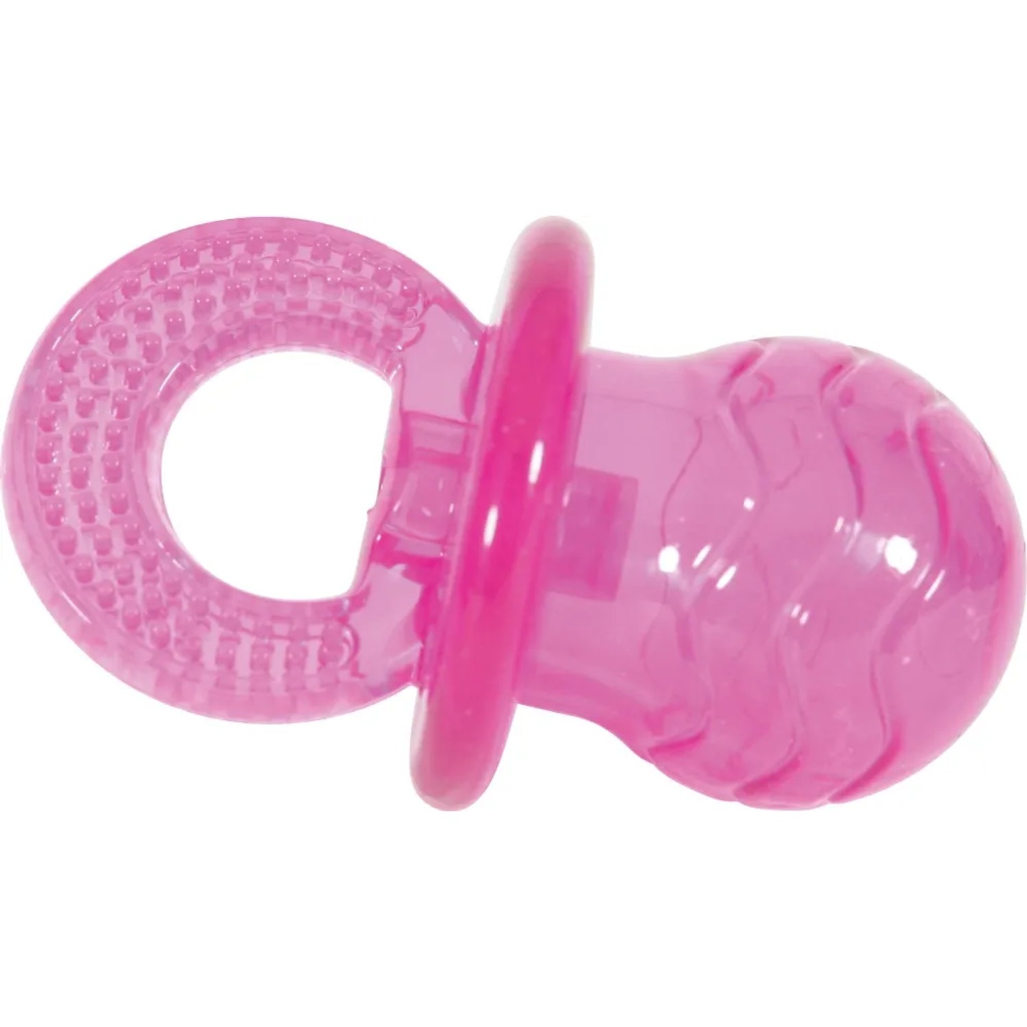 Ciuccio rosa t.b.t. per cuccioli, giocattolo per cani in materiale resistente.