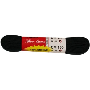 Lacci neri da 150 cm per scarpe da lavoro.