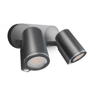 Faretto LED 2 luci orientabile sensore infrarossi 10m 3000K 512lm 7,5