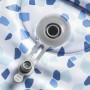 Dettaglio: Idromassaggio gonfiabile Bestway Lay-Z-Spa Miami con motivo a mosaico blu e valvola.