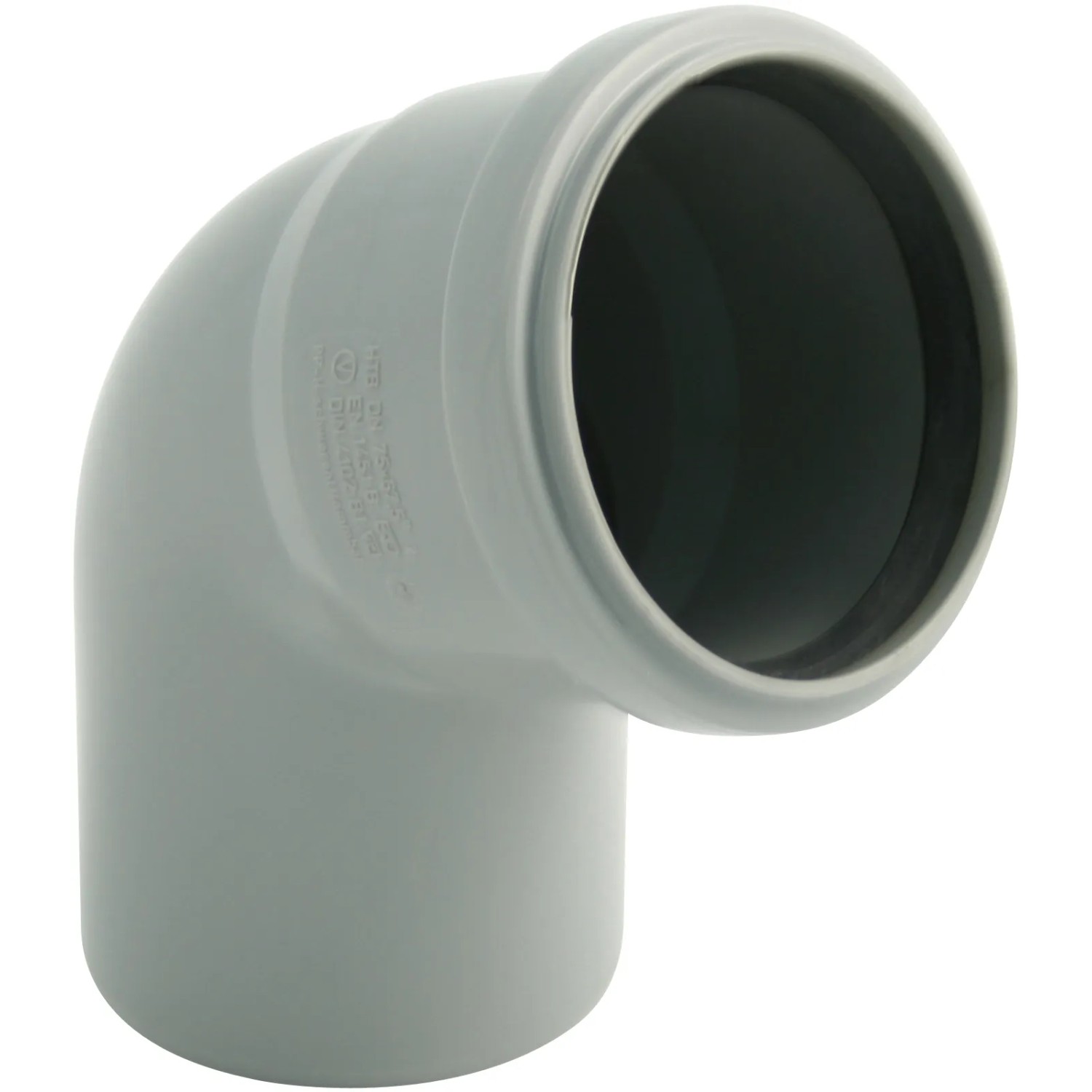 Curva HT Marley 67° DN 32, tubo di scarico grigio per installazione in edifici.