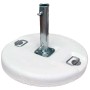 Base per ombrellone bianca con supporto in metallo.