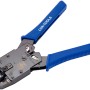 Pinza a crimpare LUX per telefono/rete (ISDN), manici blu, per tagliare, spellare e crimpare.