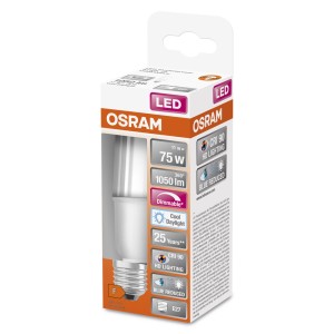 Lampadina LED E27 OSRAM, 11W, dimmerabile, nella confezione.