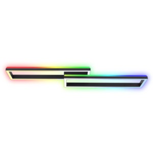 Plafoniera LED moderna t.b.t. con illuminazione colorata.