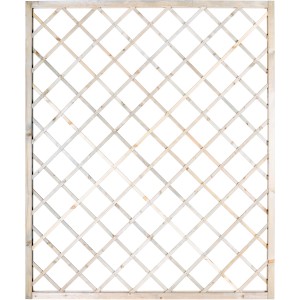 Pannello di recinzione in legno t.b.t. per giardino, griglia quadrata.