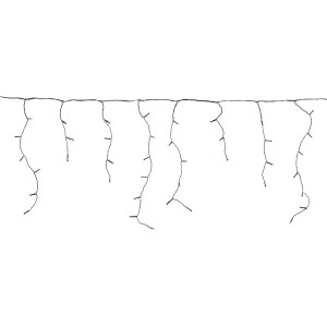 Tenda luminosa a LED effetto ghiacciolo con 400 LED bianco caldo per interni ed esterni.