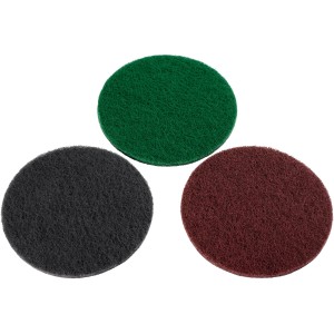 Set di dischi abrasivi LUX per levigatrice eccentrica, 3 pezzi, grane diverse.