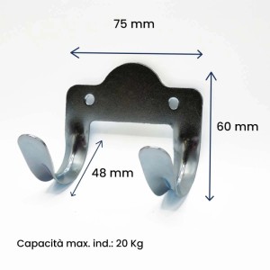 Appendiscopa multiuso set 3 pezzi 75x60x48 mm