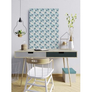 Plastica adesiva in rotolo Monstera azzurro 200x45 cm