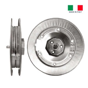 Puleggia tapparelle zincata Ø 190 mm per rullo ottagonale