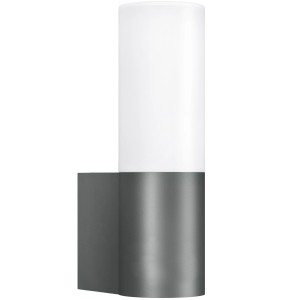 Applique da esterno a LED Steinel L 605 antracite con cilindro in vetro opale.