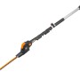 Tagliasiepi telescopico a batteria Worx WG252E.9 20V Solo, con manico regolabile e lame tagliate al laser.