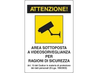 Segnale Di Videosorveglianza In 24 Ore, In Alluminio, 30,5 X 20 - Foto 7