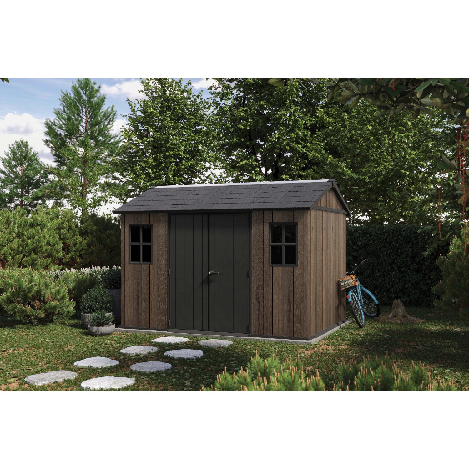 Casetta da giardino in plastica Keter Apex sp.20 mm marrone scuro 6,8 m²_11
