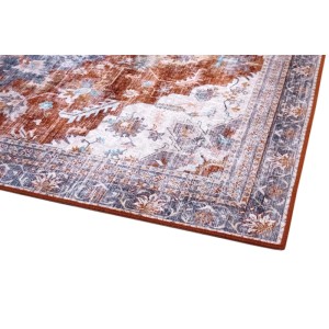 Tappeto Kashi washable d 120x170 cm rosso-blu