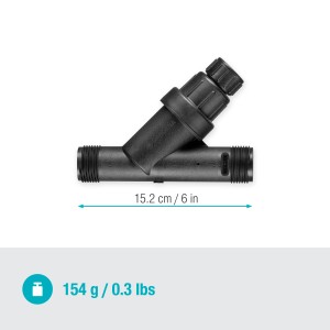 Riduttore di pressione Gardena per sistema sprinkler: bilancia le fluttuazioni di pressione, irrigazione costante.