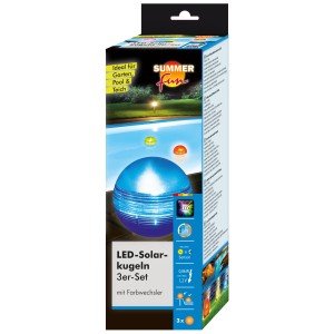 Summer Fun set di 3 luci solari, illuminazione flessibile per piscina con funzione di cambio colore.