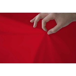 Copricuscino t.b.t. rosso, campione di tessuto con mano