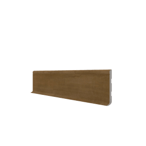 Dettaglio di un battiscopa t.b.t. marrone.