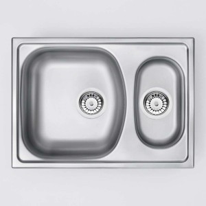 Lavello 1,5 vasche Idrostile Jobabo 440x150 mm satinato