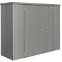 Armadio da giardino Biohort Gr. 230 in grigio quarzo metallizzato, armadio da giardino in metallo con doppia porta.