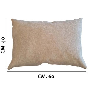Copricuscino t.b.t. beige, rettangolare, 40x60 cm. Cuscino decorativo per soggiorno e camera da letto.
