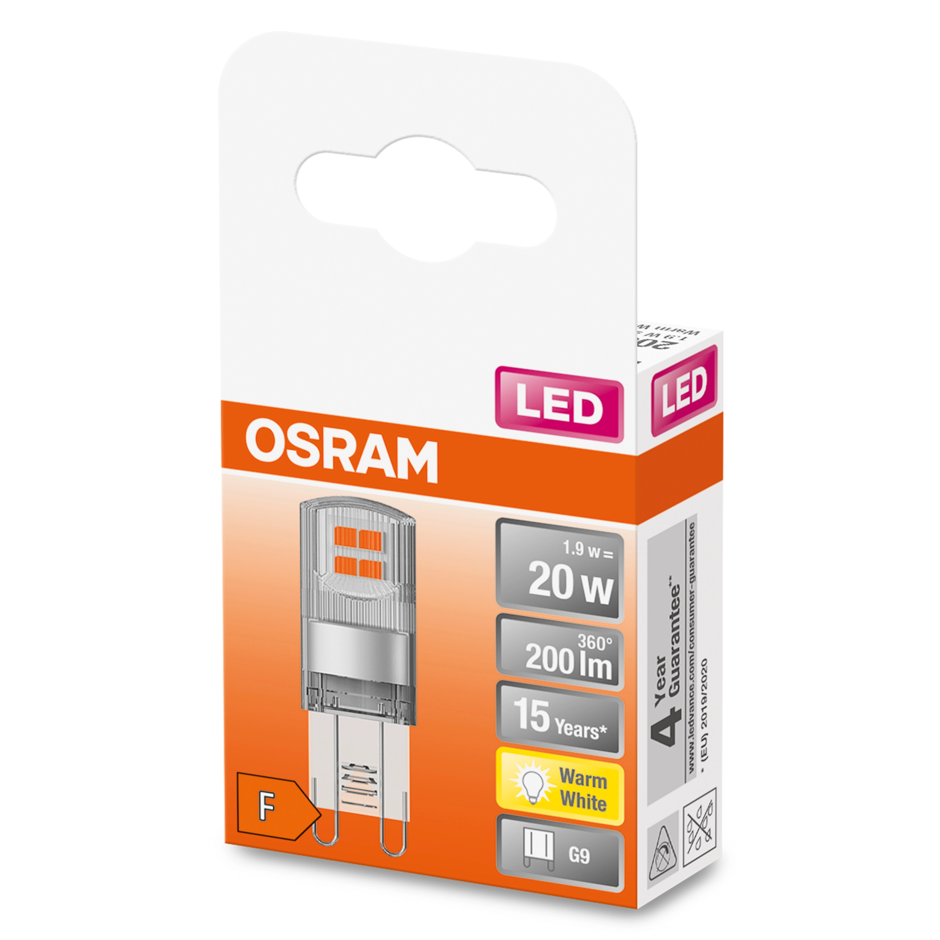 OSRAM Lampadina LED Pin G9, 20W 2700K