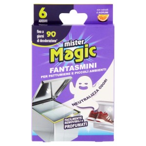 Mister Magic Fantasmini deodorante per pattumiere e piccoli ambienti, 6 pezzi.