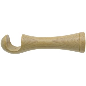 Supporto per bastone per tende in legno chiaro per accessori per tende.