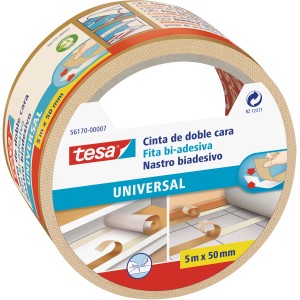 Nastro biadesivo universale Tesa, 5m x 50mm.