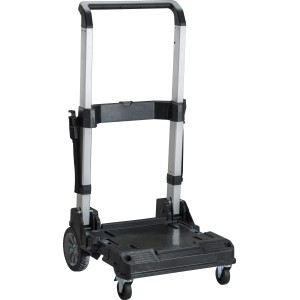 Carrello Stanley FatMax TStak con manico in alluminio per cassette porta attrezzi e sistemi di stoccaggio.
