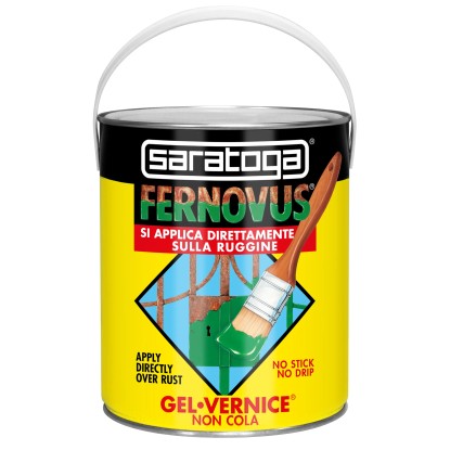 Smalto antiruggine Saratoga in gel Fernovus metallizzato 2,5 l grigio forgia