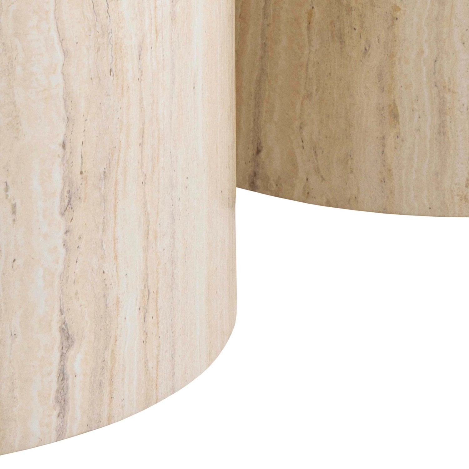 Set 2 tavolini da salotto legno Motrik effetto travertino beige tondo h40 cm_6