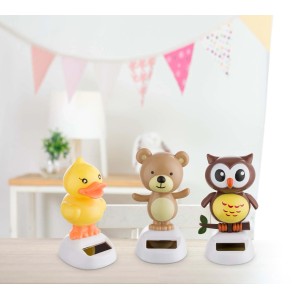 Figure solari decorative: anatra, orso e gufo come decorazioni divertenti per casa e giardino.