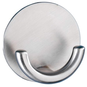 Wenko Gancio a muro Rondo, autoadesivo, in acciaio inox opaco.