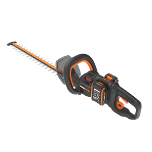 Tagliasiepi a batteria Worx Nitro WG263E con batteria, ideale per tagli precisi in giardino.
