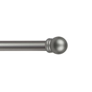 t.b.t. bastone per tenda grigio con terminale a sfera per tende.