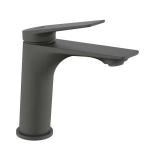 Miscelatore monocomando t.b.t. grigio per lavabo.