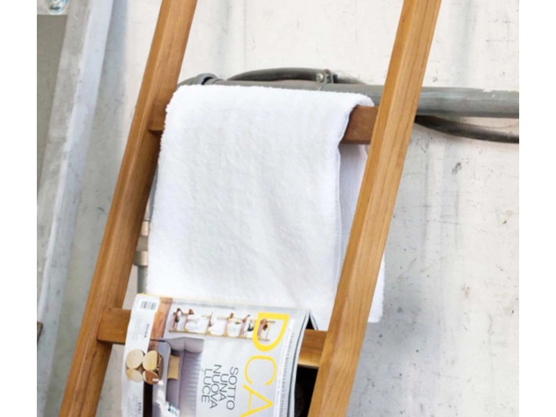 SEATEAK 62446 Porta Asciugamani Di Carta Con Portaspezie – In Legno Di Teak Massello – Design Naturale Per Cucina O Bagno