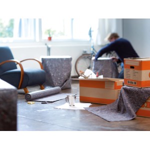 LUX Abdeckvlies 1x10m per proteggere mobili e pavimenti durante traslochi o ristrutturazioni.