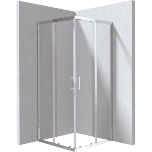 Cabina doccia quadrata Zulueta Idrostile 800x1950 mm cromo