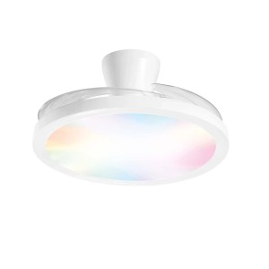 Plafoniera LED bianca t.b.t. con cambio colore per montaggio a soffitto.