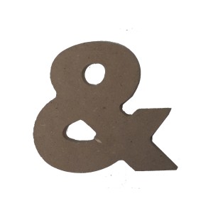 Decorazione murale: Ampersand (&) marrone per decorare la parete.