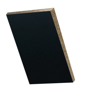 Pannello in legno nero t.b.t. per taglio e costruzione mobili.