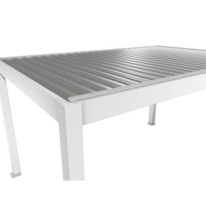 Pergola in metallo Biohort bianco/argento 312x312x264 cm