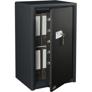 Cassaforte Burg-Wächter Combi-Line CL 460 K con porta aperta e cartelle all'interno.