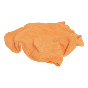 Panno di pulizia arancione, piegato.
