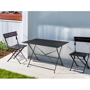 Tavolo pieghevole da giardino Bistrò in ferro antracite 110x70 cm
