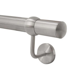 Corrimano in acciaio inox per scale, montaggio a parete. Accessori per ringhiere.